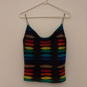 Alice + Olivia Multicolor Strappy Silk Camisole